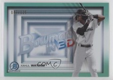 2022 Bowman Bowman in 3-D! Aqua Refractor 47/125 Kahlil Watson #B3D-12 1c0s