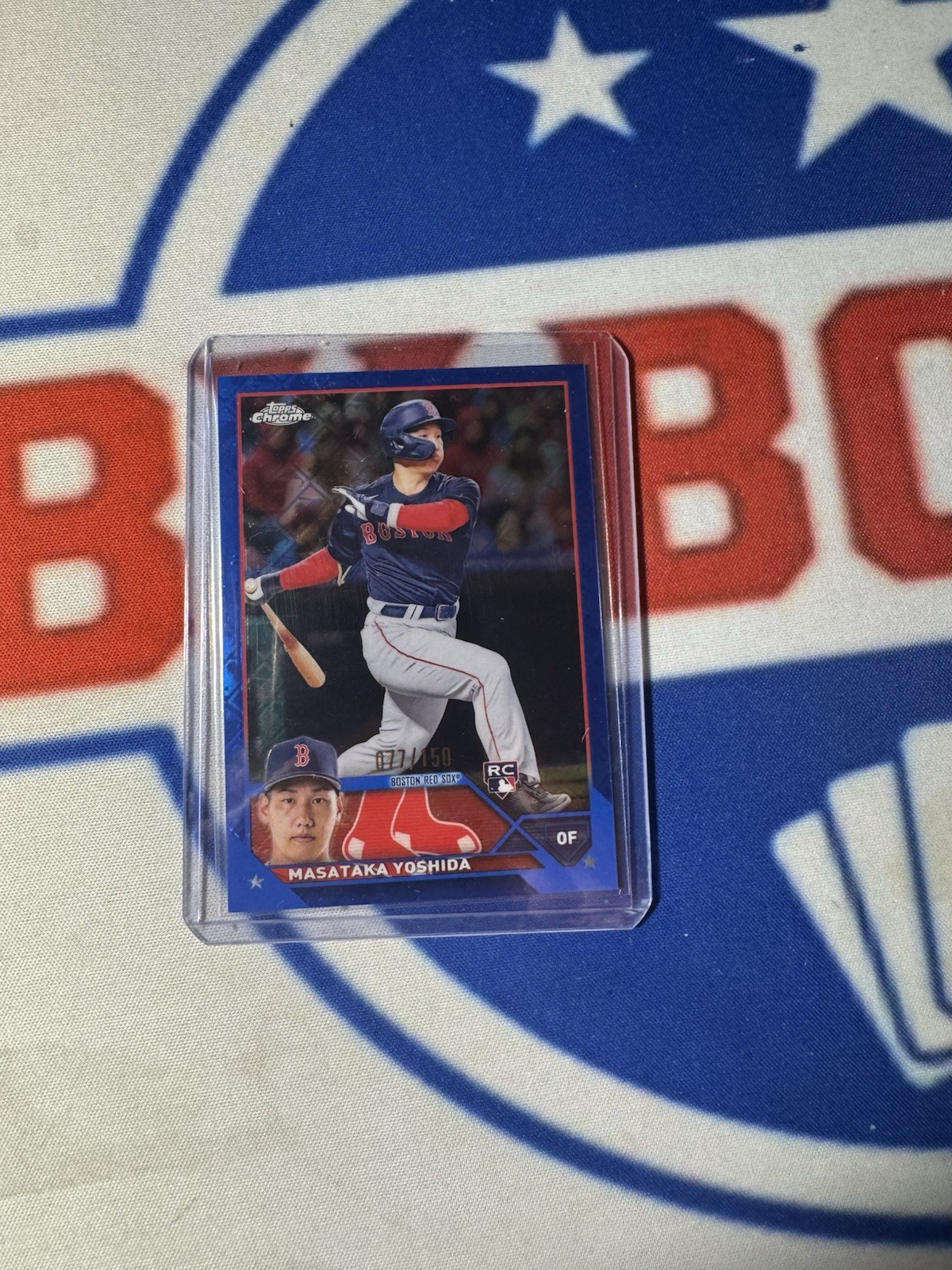 2023 Topps Chrome Logofractor - Masataka Yoshida #167 Blue Refractor /150 (RC)