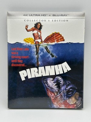 Piranha (1978) 4K Ultra HD + Blu-ray w/ Slipcover Scream Factory 70s Horror NEW