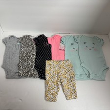 Infant Baby Girls Child Of Mine by Carters Newborn 7 Item Lot