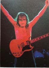 AC/DC ANGUS YOUNG LIVE VINTAGE 1980'S FULL PAGE MAGAZINE PINUP POSTER CLIPPING A