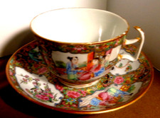 c 1890 a Chinese Rose Medallion Cup & Saucer