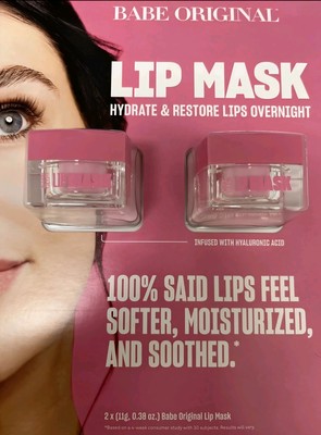 NEW Babe Original Overnight Lip Mask 11g X 2 = 22g Full-size FREE SHIPPING LOOK!