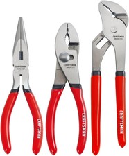 Craftsman Pliers Set 3 Piece Set Long Nose Slip Joint 8 Inch Groove Cmht841