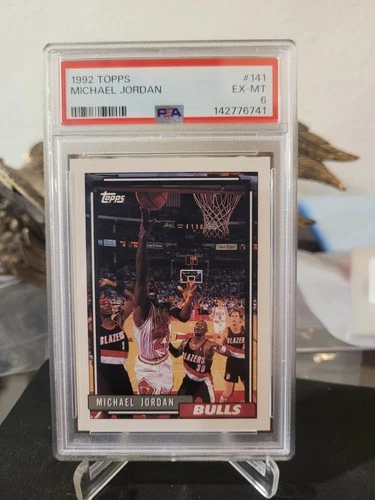 Michael Jordan 1992 Topps Basketball #141 Chicago Bulls ▪️PSA 6▪️🐐📈🔥🟥⬛️🟥⬛️⬛