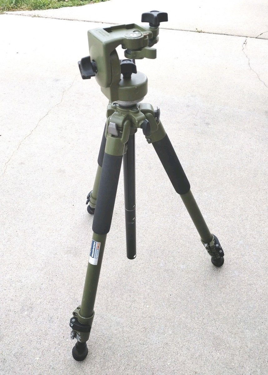 Bogen Manfrotto 3205G Tripod w/ 3130G Head - Green/Camo - Made In