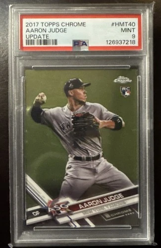 2017 Topps Aaron Judge Rookie Card Chrome Update #HMT40 PSA 9–Sweet Rookie Card
