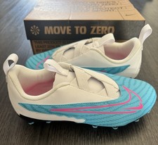 Image of Nike Kids Phantom GX Academy Firm Ground Boots - UK Size 4 (Blue/Pink/White)