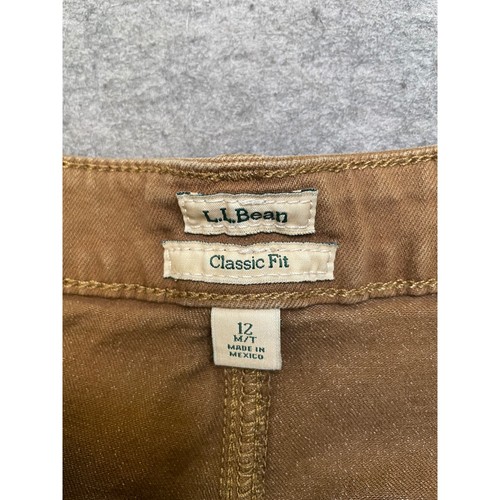 L.L.Bean Classic Fit Wide Leg Crop Pants Casual Comfort Size 12 - Picture 3 of 11
