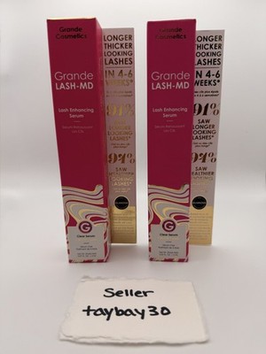 Grande Cosmetics GrandeLASH-MD Lash Enhancing Serum 2mL Lot of 2 SEALED