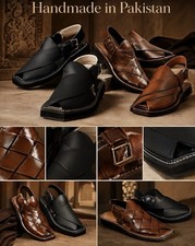 Men's Handmade Peshawari Chappal - Multiple Colours - All Sizes Available 