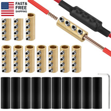 10Pcs 6-10AWG 6 8 10 Gauge Wire Connector Nut Kit, 80Amps Splicing Screw Quick W