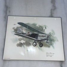 United Airlines Collector Series Douglas M-3 Print Airplane 1976 Vintage