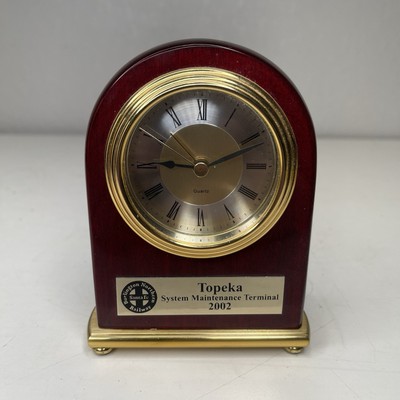 Howard Miller Rosewood Arch Alarm Clock BNSF System Maintenance Terminal 2002