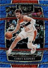 2021-22 Panini Select #81 Corey Kispert Blue Shimmer Prizms Washington Wizards