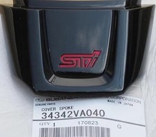Subaru Genuine Steering Logo Plate Black Spoke Cover 34342VA040