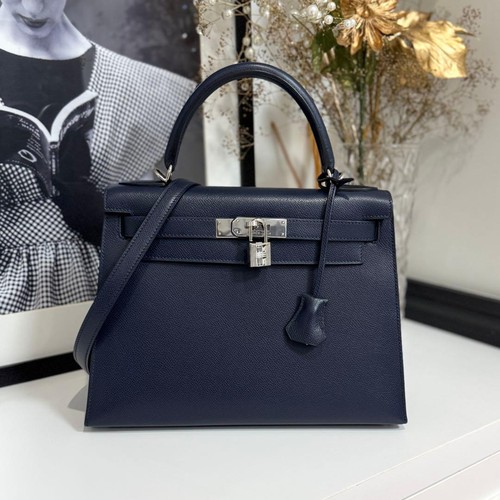 Hermes Kelly 28 Lyse Blue Indigo 896702