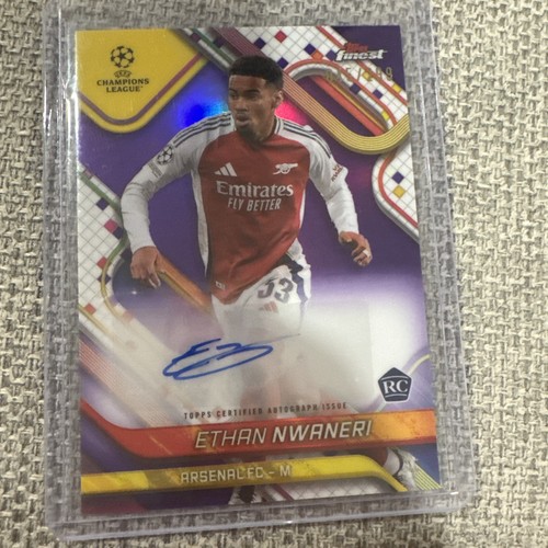 2024-25 Topps Finest UCC Ethan Nwaneri Auto Purple /299 RC