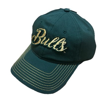 University Of South Florida Bulls USF Green Strapback Embroidered Hat The Game