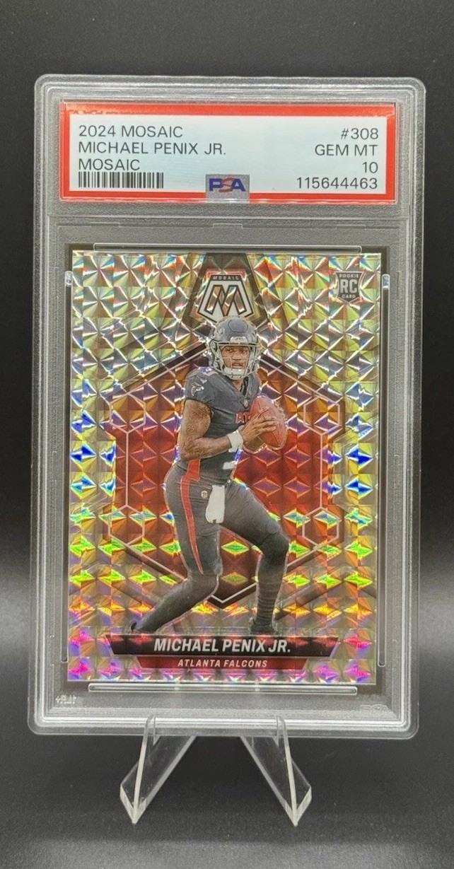 2024 Mosaic Michael Penix Jr. RC Mosaic Prizm Rookie #308 Falcons PSA 10