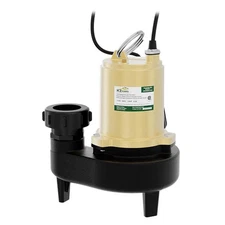 K2 Pumps Sewage Pump 1/2 Hp Cast Iron With Piggyback Tethered Switch