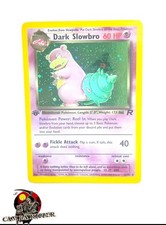 Dark Slowbro 1a Edizione Holo Rara 12/82 Team Rocket WOTC Carta Pokemon NM
