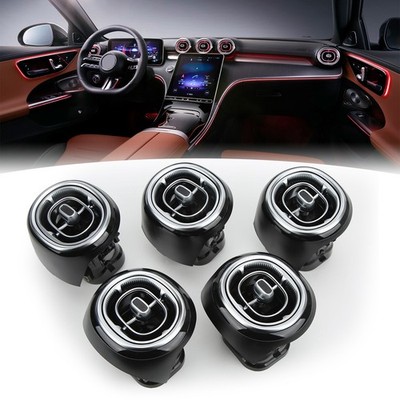64 Color Front LED Turbine Air Vent Ambient Light Kits Replace For C Class W SET