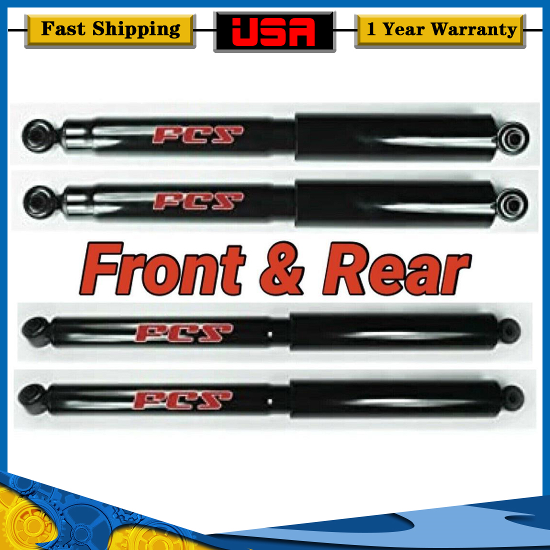 Front & Rear Shocks for 1999-2004 Ford F250 F350 Super Duty 4x4 - FCS Left Right