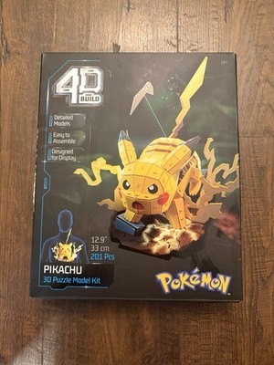 4D Build, Pokémon Pikachu 3D Model Kit, Pokémon Figure, Kanto First Partner Co