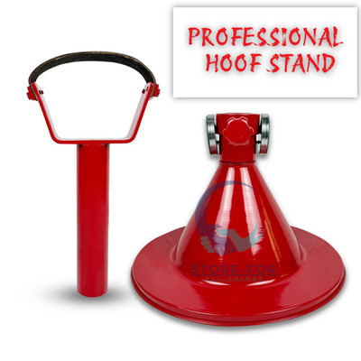 Red Adjustable Farrier Hoof Stand   Hoof Jack for Horse Trimming & Shoeing