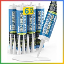 RV Roof Sealant Self Leveling Lap Sealant 6 Packs White RV Camper Repair