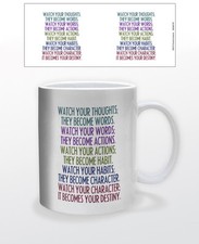 кружки WATCH YOUR THOUGHTS 11 OZ