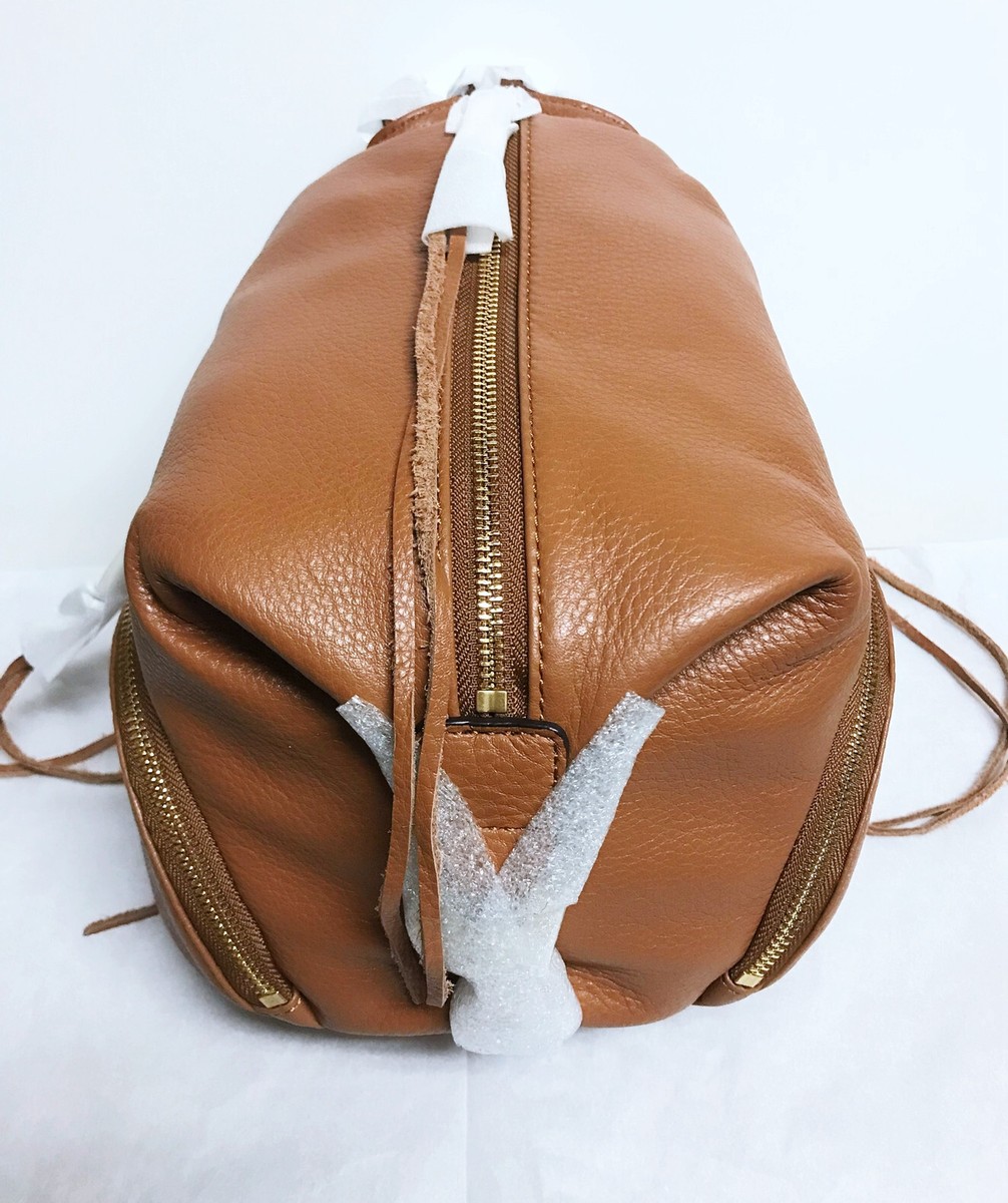 NWT REBECCA MINKOFF Julian medium Leather Backpack Caramello  display picture 1