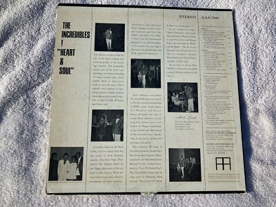 The INCREDIBLES Heart & Soul AUDIO ARTS AAS-7000 U.S LP 1966
