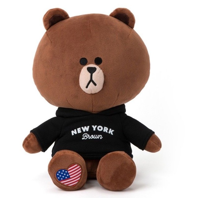line brown plush