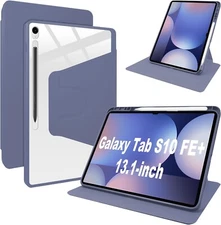 Samsung Tab S10 FE+ 13.1'' Case with S Pen Holder Auto Wake/Sleep Rotation Cover