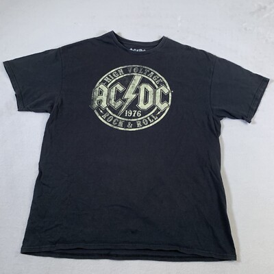 ACDC Shirt Mens Size Extra Large Black High Voltage Rock And Roll Music U63