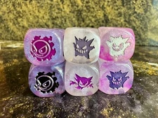 Pokemon Dice: Shiny Gengar, Haunter Die Inspired D6 Pick & Choose - RPG DnD Art