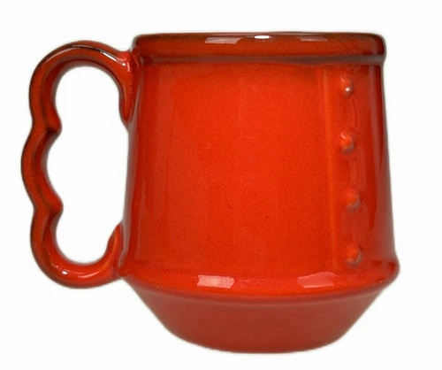 Red Rooster Metlox Poppytrail Cup 8oz Mug Vtg 60s Ceramic