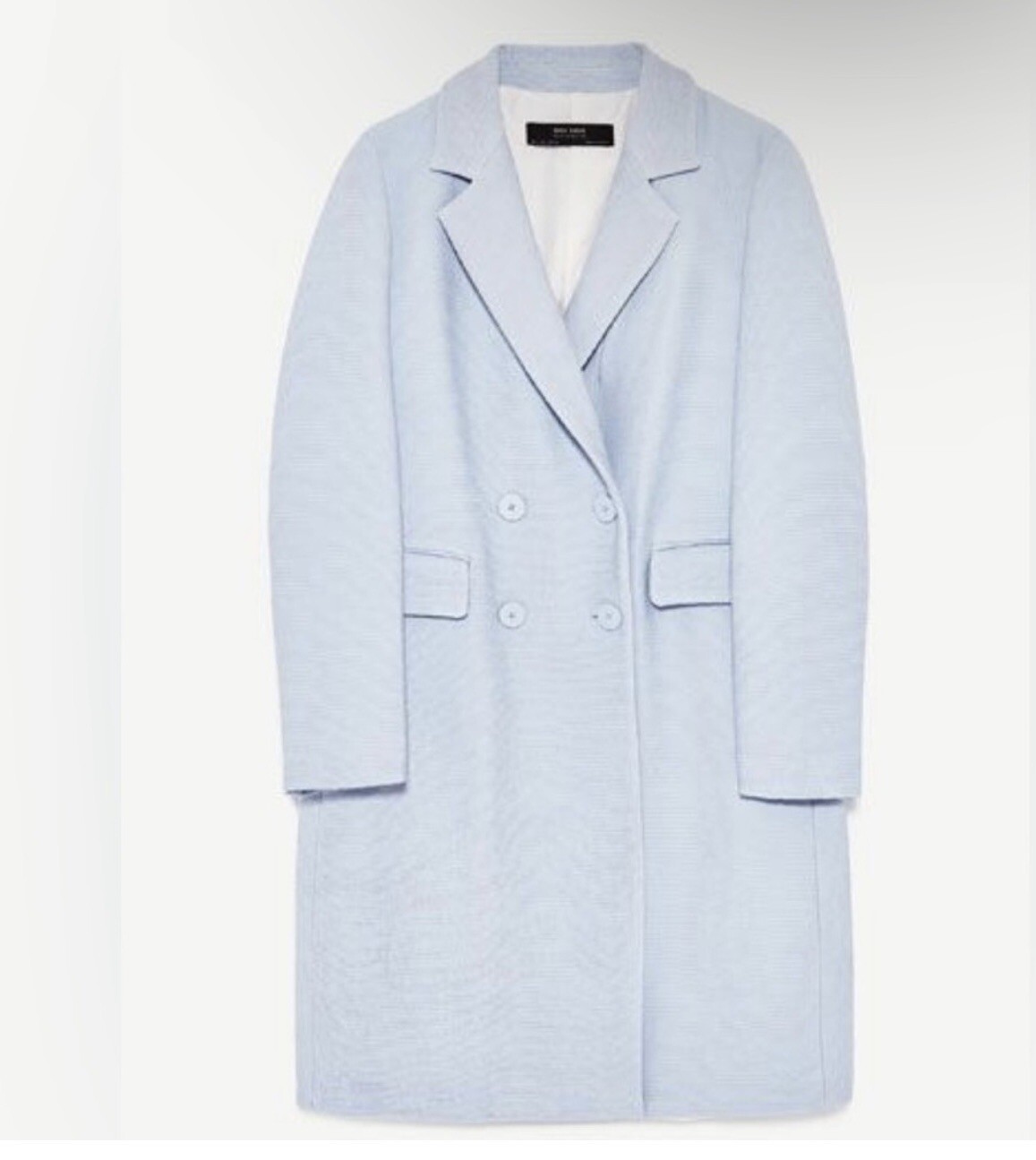 Zara basic outerwear Blue Coat - image 1