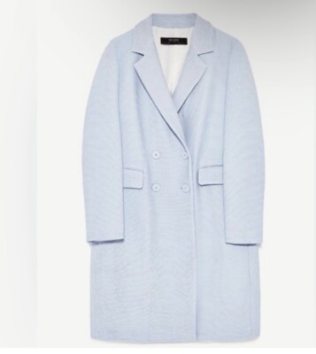 Zara basic outerwear Blue Coat