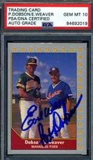 Pat Dobson Earl Weaver Gem Mint 10 PSA DNA Signed 1990 Pacific Senior League Aut