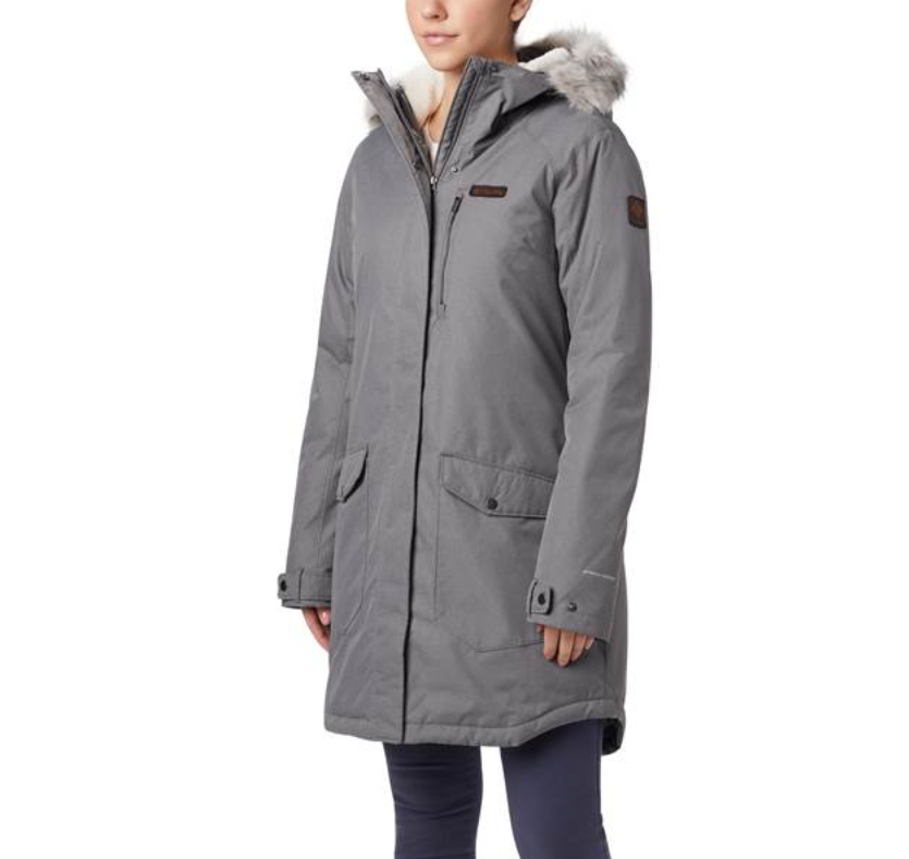 Columbia Women Suttle Mountain Parka City Gray Plus Size 3X
