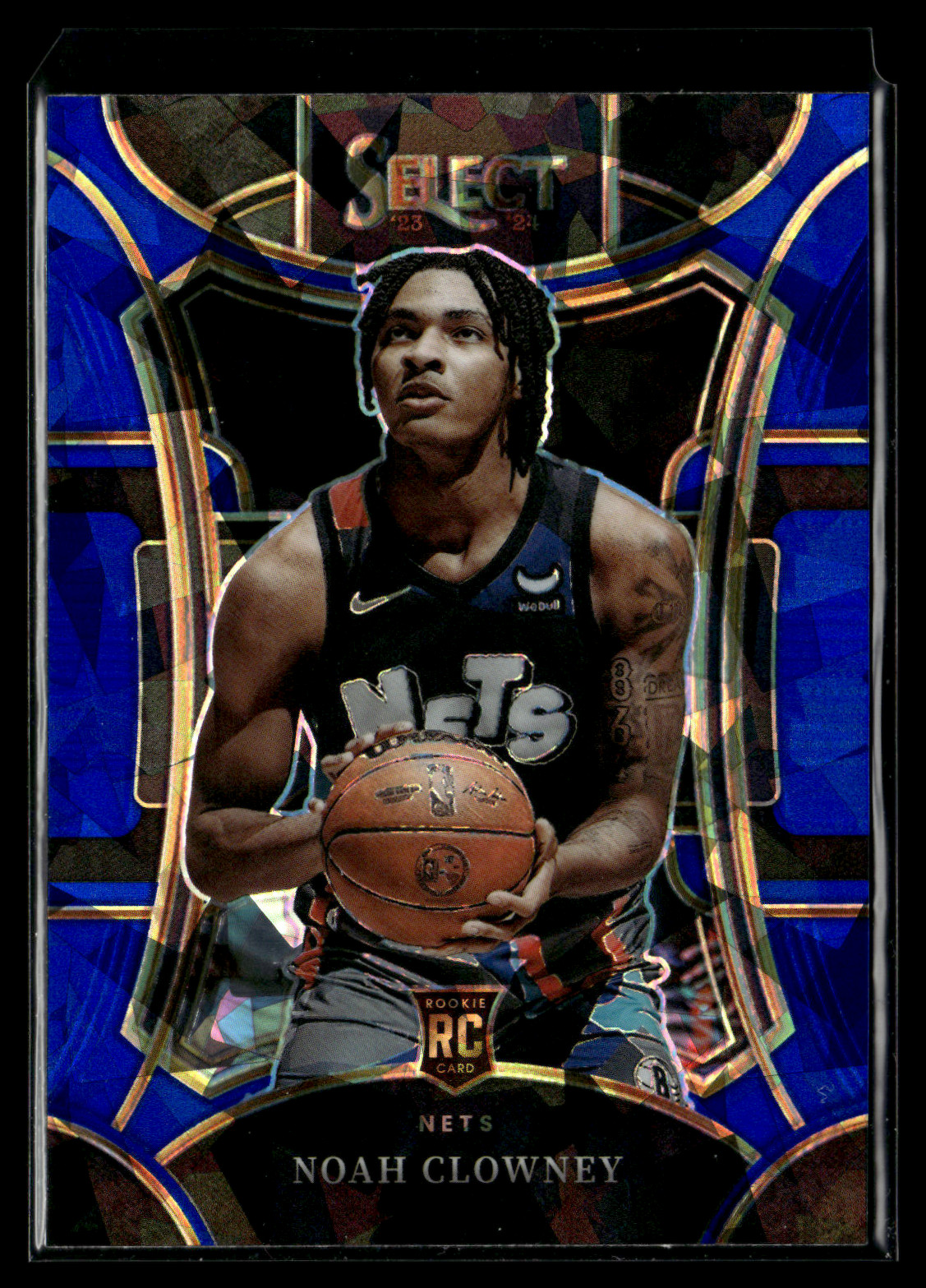 Noah Clowney 2023-24 Panini Select Cracked Ice Blue Prizms Mezzanine #325 RC