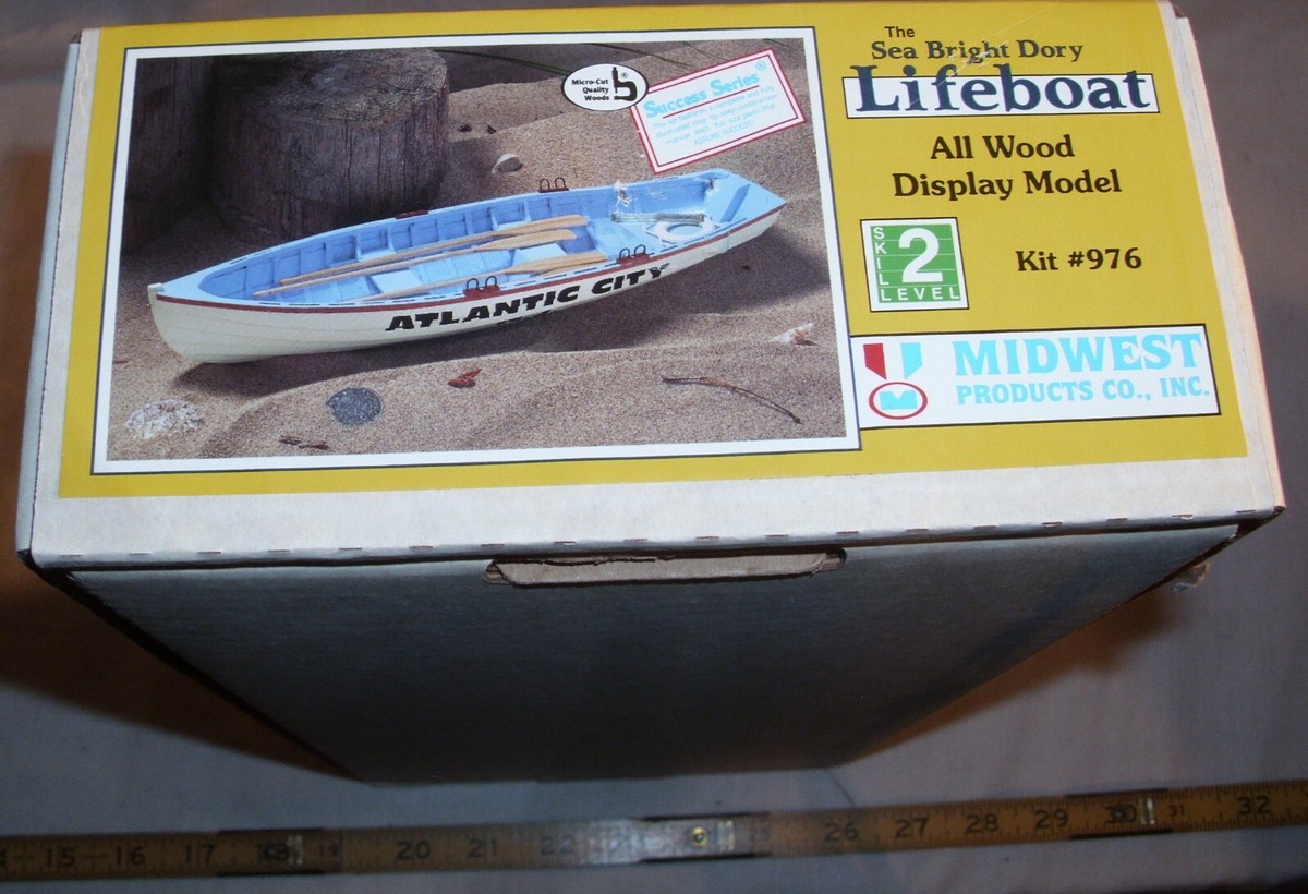 MIDWEST PRODUCTS THE SEA BRIGHT DORY LIFEBOAT WOOD MODEL KIT BOXED