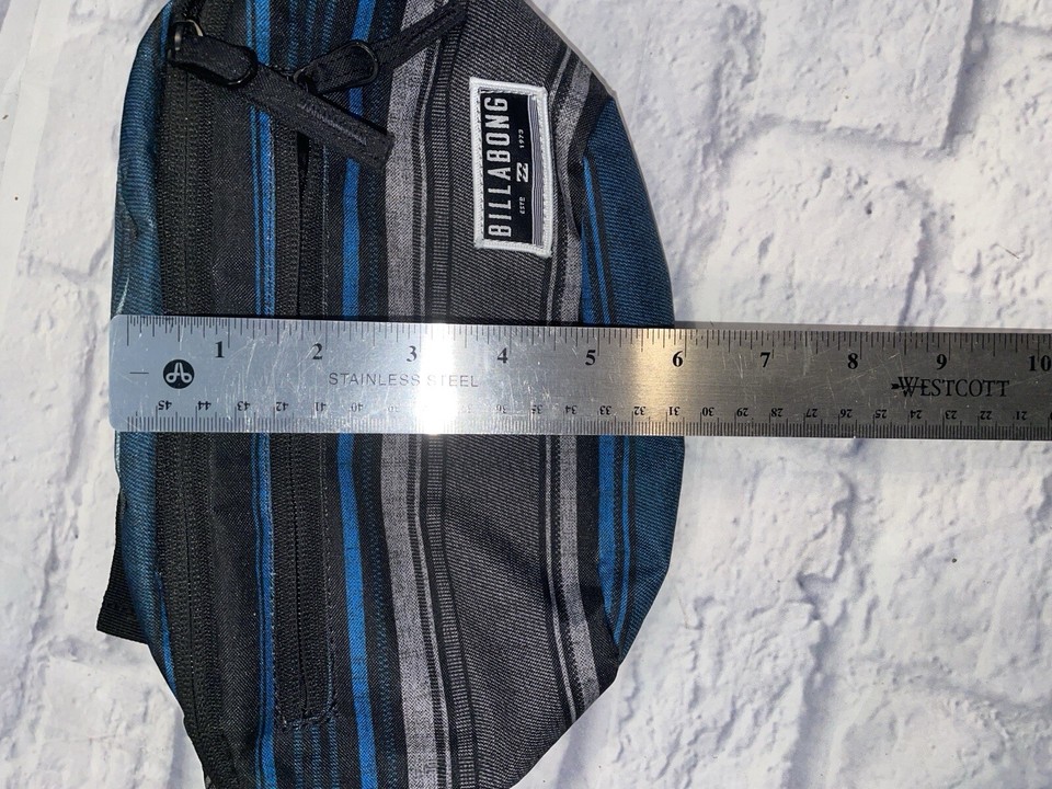 Billabong Bum Bag Retro Vintage 90s Y2K Fanny Pack Striped 2 Pocket