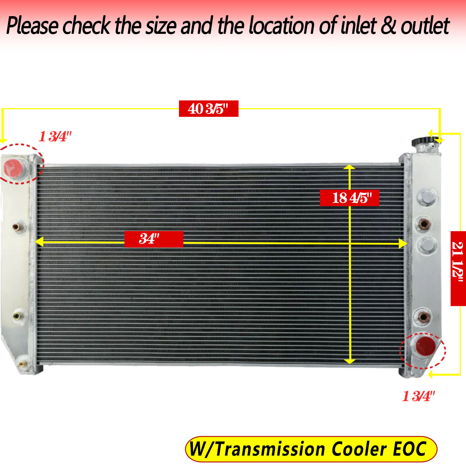3 Row Radiator+Shroud Fan Fit 1982-91 CHEVY GMC C1500 C2500 K1500 6.2L DIESEL thumbnail 2