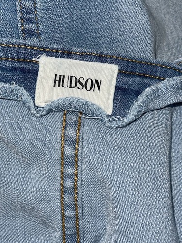 Hudson Blue Button Front Sleeveless Denim Mini Stretched Jean Dress Girls L - Picture 9 of 10