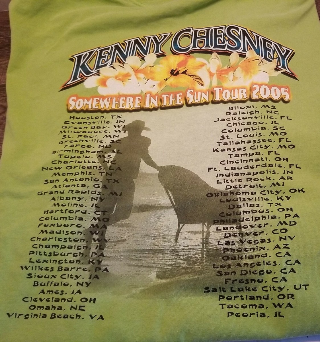 ☆LOOK☆ ~Signed Kenny Chesney Somewhere In The Sun 2005 Tour XL
