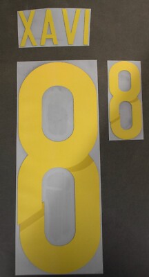 Xavi #8 Name&Number Set For Spain World Cup 2014 Away Football Soccer